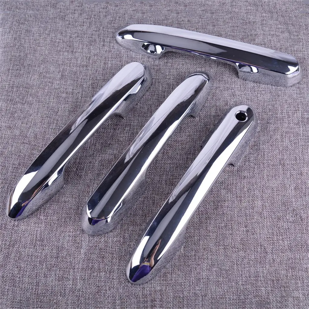 

CITALL 4pcs Chrome Side Door Handle Cover Trim Protector Bezel ABS Fit For Toyota RAV4 2019 Accessories