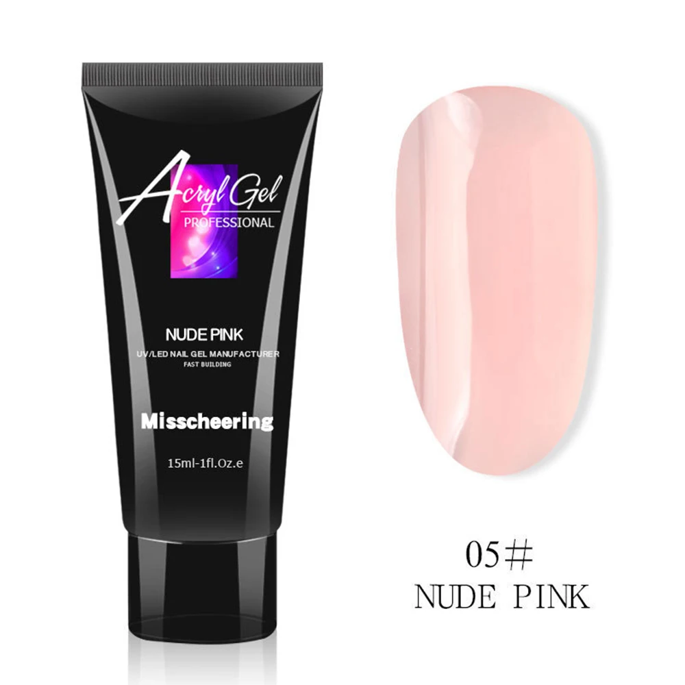 15ml Nail Builder 10 Color Poly Nail Gel Nail Acrylic Gel Crystal UV LED Builder Tips Enhancement Slip Solution Quick Extension