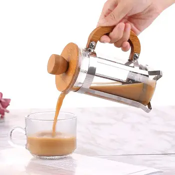 

Stainless Steel French Press Coffee Plunger Tea Maker Cafetiere House Percolator Filter Press 350/600/800ML Coffee Kettle Pot