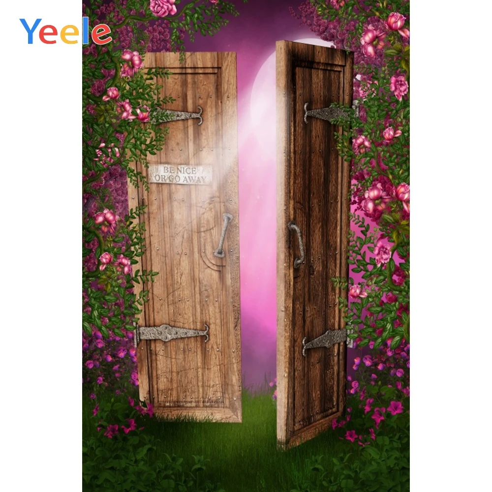 Yeele пейзаж фотосессия Арка Дверь туман забор цветок фотография фон персонализированные фотографии фоны для фотостудии - Цвет: NBK13389