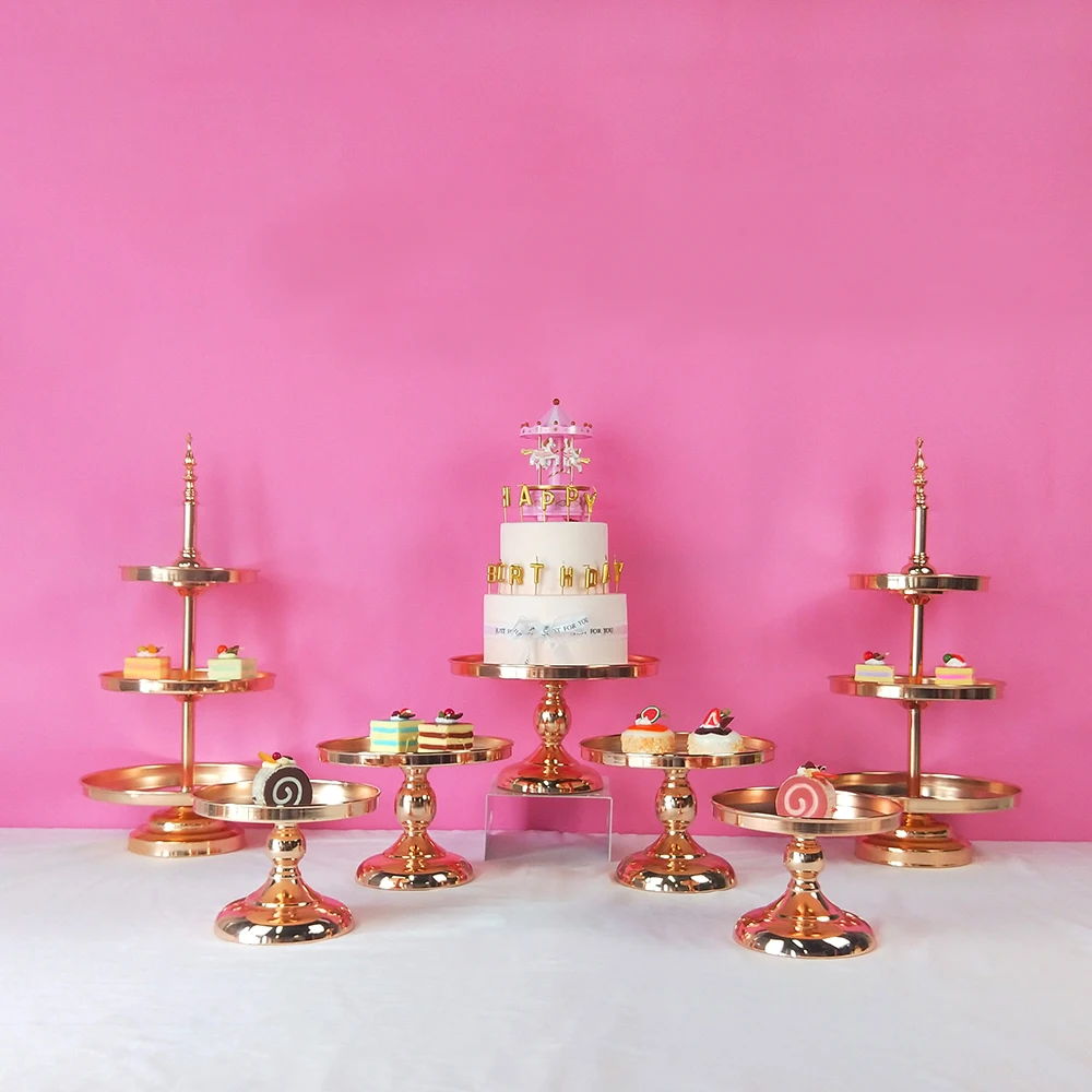 

Tobs mirror cake stand tower Electroplating sliver Wedding Decoration 2&3 Tier Cupcake Display Gold Metal Cupcake Stand