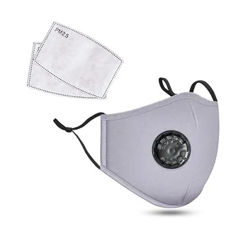 

Unisex Respirator Mask With Breathing Valve Washable Cotton Activated Carbon Filter PM2.5 Mouth Masks and Child Masks