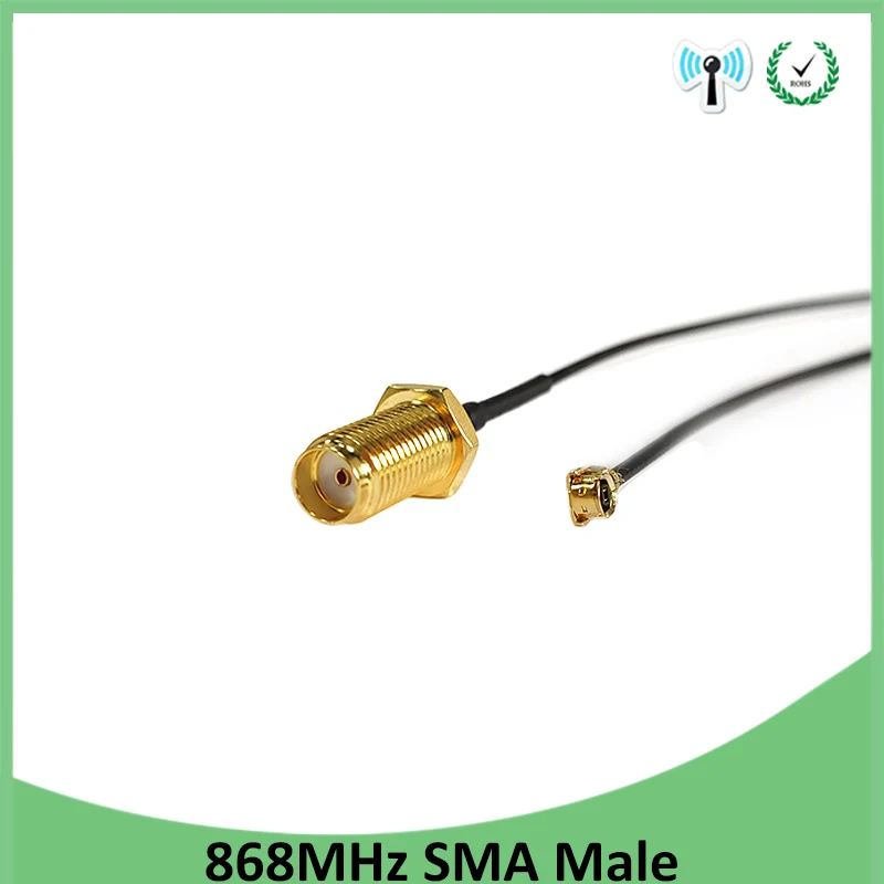 10 шт. 868 MHz 915 MHz Антенна 3dbi SMA разъем GSM 915 MHz 868 MHz antena antenne водонепроницаемый 10 см RP-SMA/u. FL кабель-косичка