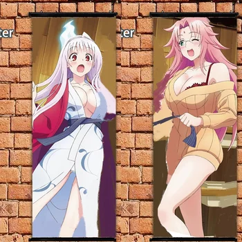 

Anime Poster Yuragi-sou no Yuuna-san Arahabaki Nonko otaku sexy Wall Scroll Painting Art Prints Home Room Decoration Long 105*40