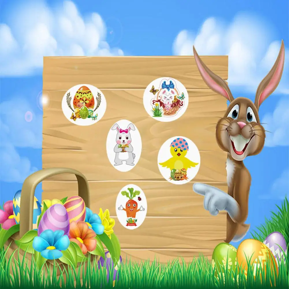 5 Sheet Easter Egg Rabbit Basket Carrot DIY Album Scrapbook Seal Paper Sticker | Дом и сад