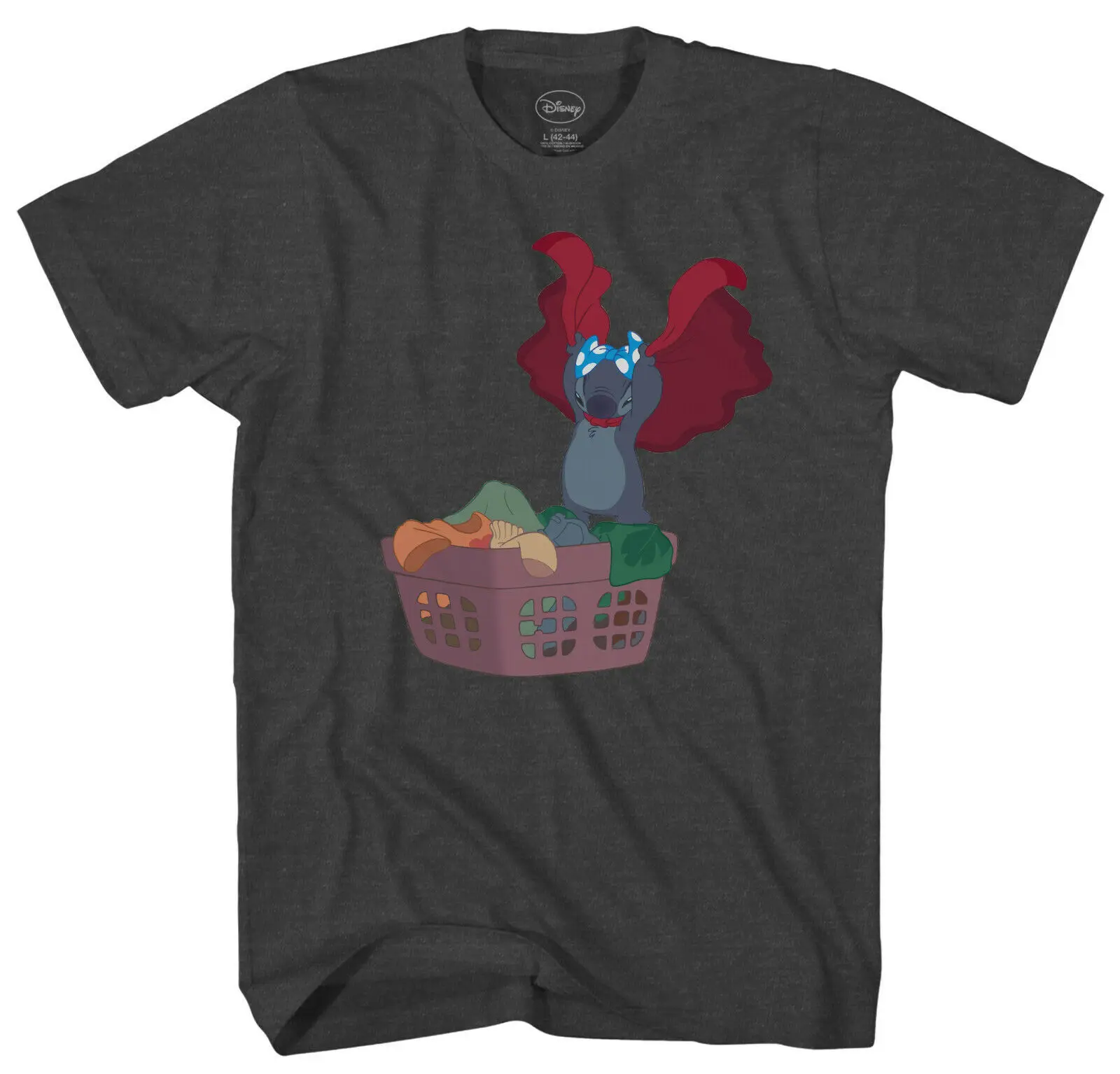

Disney Lilo and Stitch Rises Charcoal Heather Men's T-Shirt New Tops wholesale Tee custom Environtal printed Tshirt cheap wholes