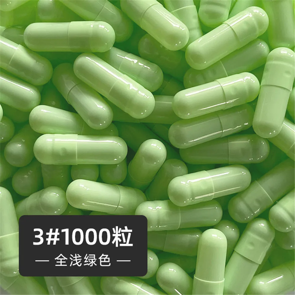 

1000PCS 3# Empty Hard Gelatin Capsule Dark Green Hard Gelatin Empty Capsules Joined Or Separated Capsules