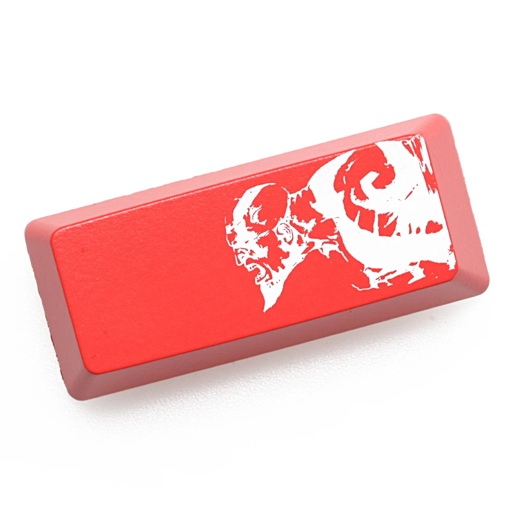 Novelty Shine Through Keycaps ABS back lit Etched black red enter God Of War Kratos oem profile