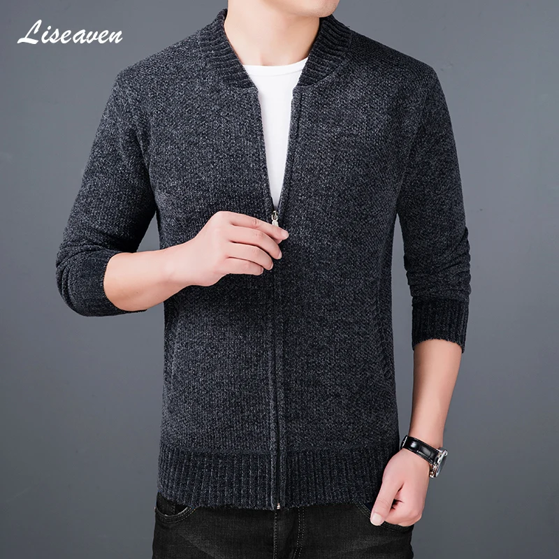Liseaven Mens Cardigan Sweater Thick Warm Coat Slim Fit Jumpers Knitwear Warm Autumn Winter Cardigans Casual Clothing Men Liseaven Mens Cardigan Sweater Thick Warm Coat Slim Fit Jumpers Knitwear Warm Autumn Winter Cardigans Casual Clothing Men