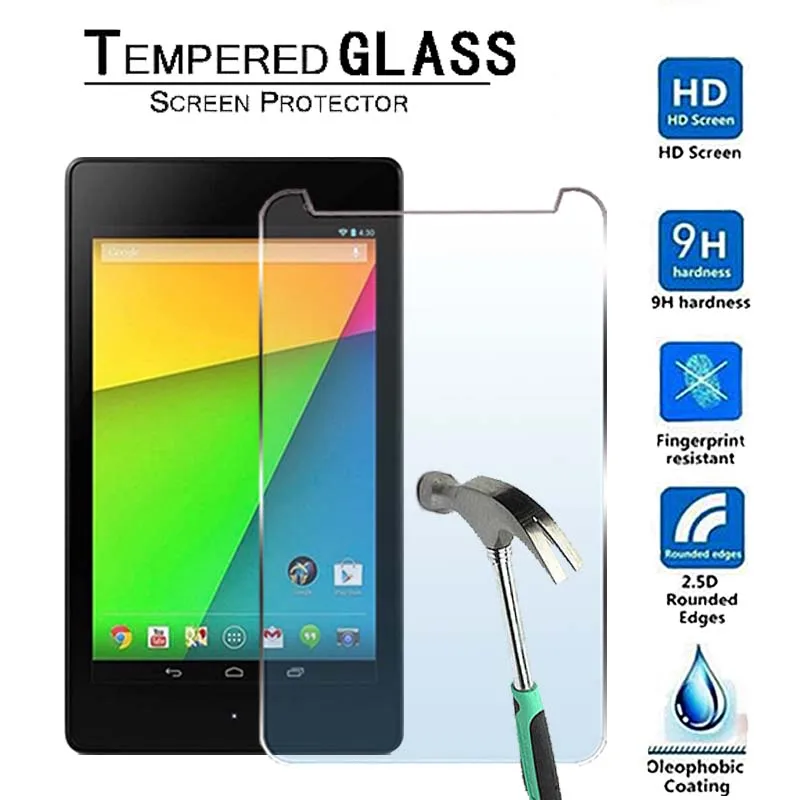 

For Google Nexus 7 2nd Gen 2013-9H Premium Tablet Tempered Glass Screen Protector Film Protector Guard Cover