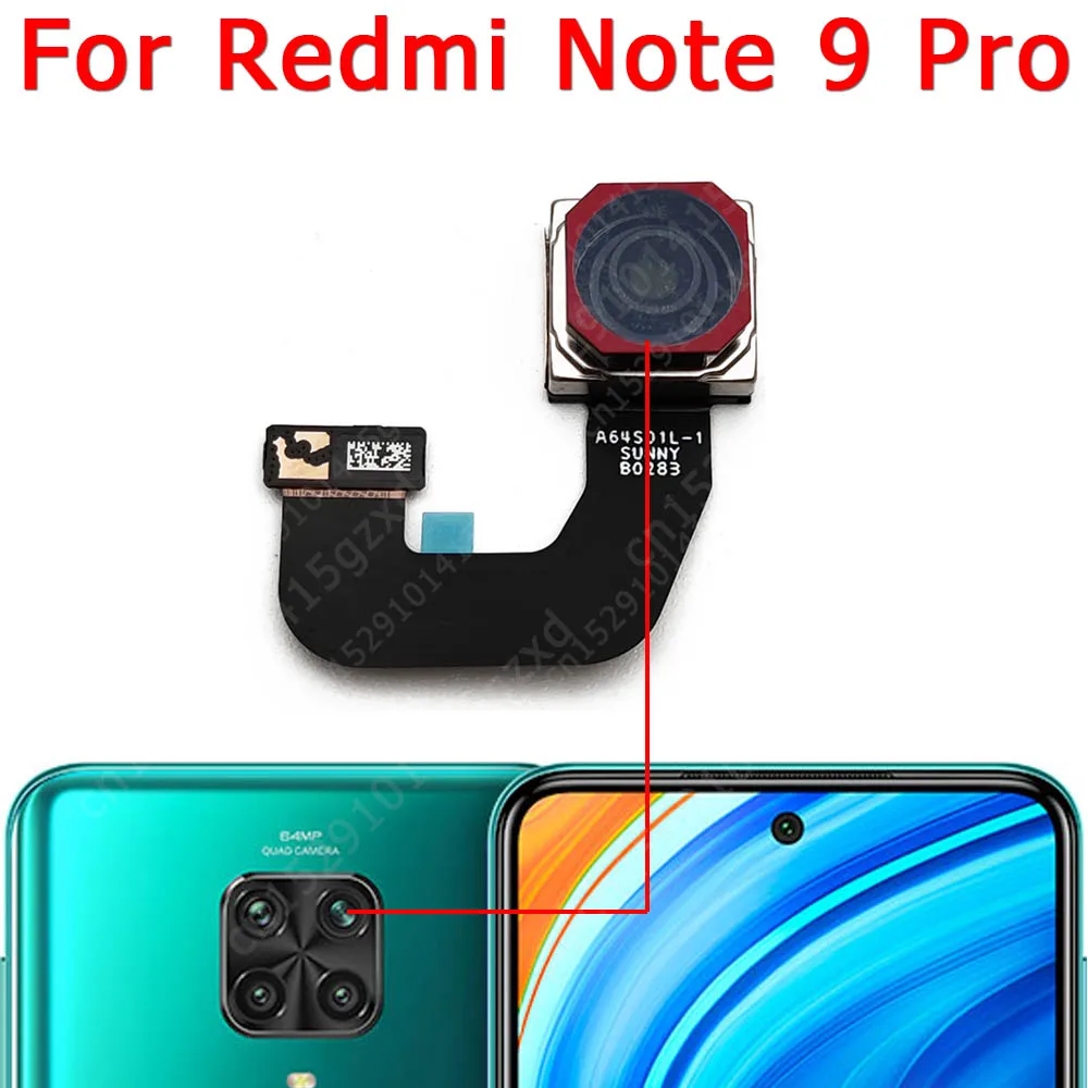 Original Front Rear Back Camera For Xiaomi Redmi Note 9 Pro Note9 9Pro Main  Frontal Selfie Camera Module Replacement Spare Parts - AliExpress