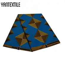 YANTEXTILE гарантировано Натуральный Воск Принт африканская ткань Анкара 6 ярдов/шт полиэстер дешевле Африканский воск ткань для шитья