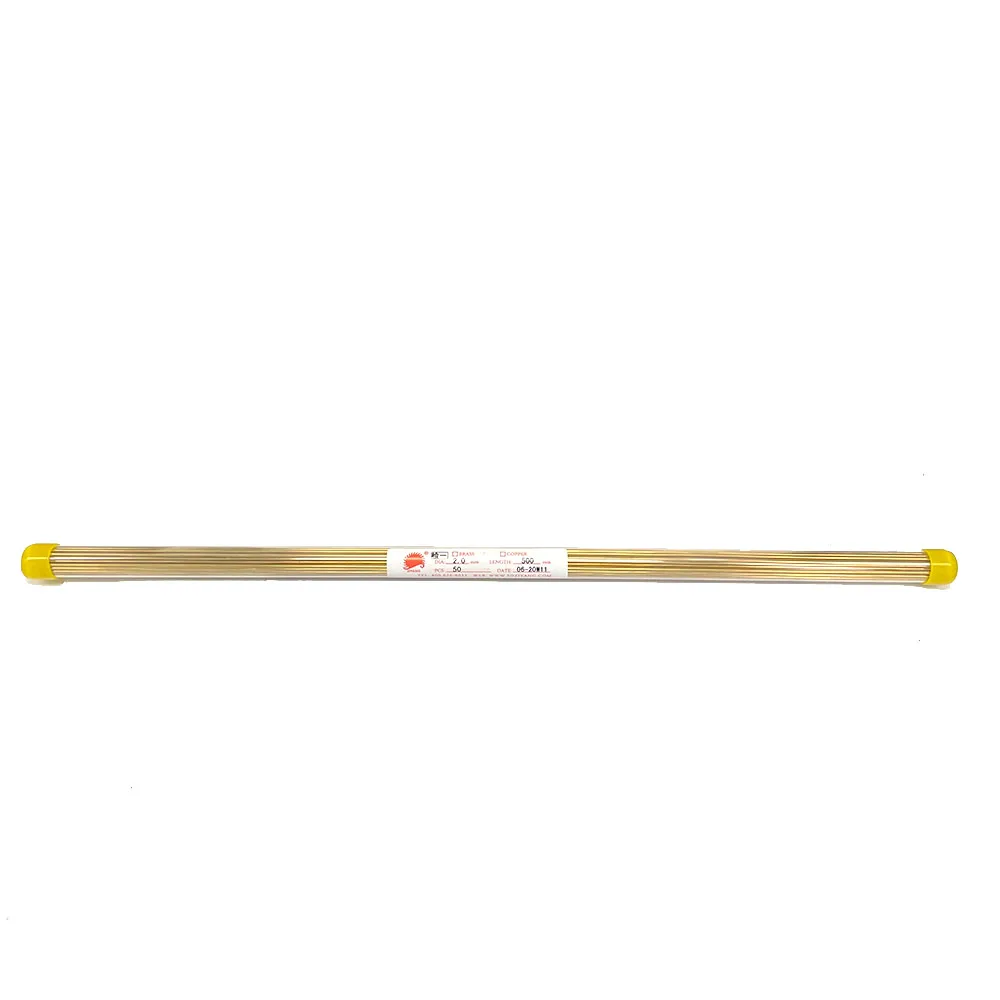 Ziyang Brass Electrode Tube OD2.0*500mm Single Hole 50 Piece for EDM Drilling Hole Machine