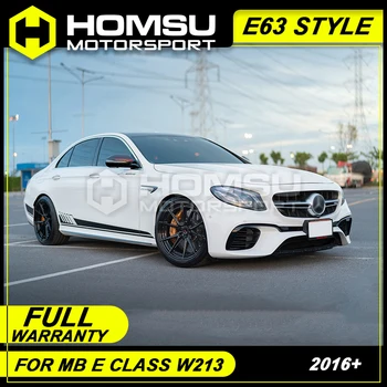 

Body kit for W213 E200 E350 E63 Style Car body kit PP Unpainted front Rear bumper diffuser side for Ben-z W213 E300 E63 AMG 16+