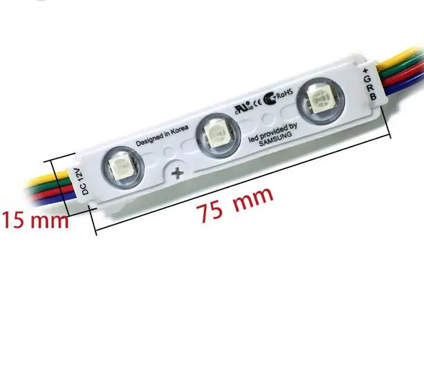 Светодиодный модуль DIY 5050 DC12V водонепроницаемый рекламный дизайн светодиодный модуль супер яркий RGB светодиодный