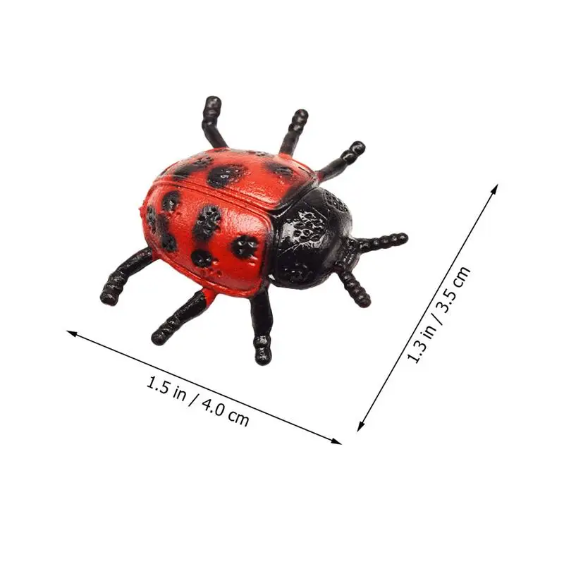 22Pcs Simulation Ladybug Toy Plastic Ladybug Toys Plastic Static 