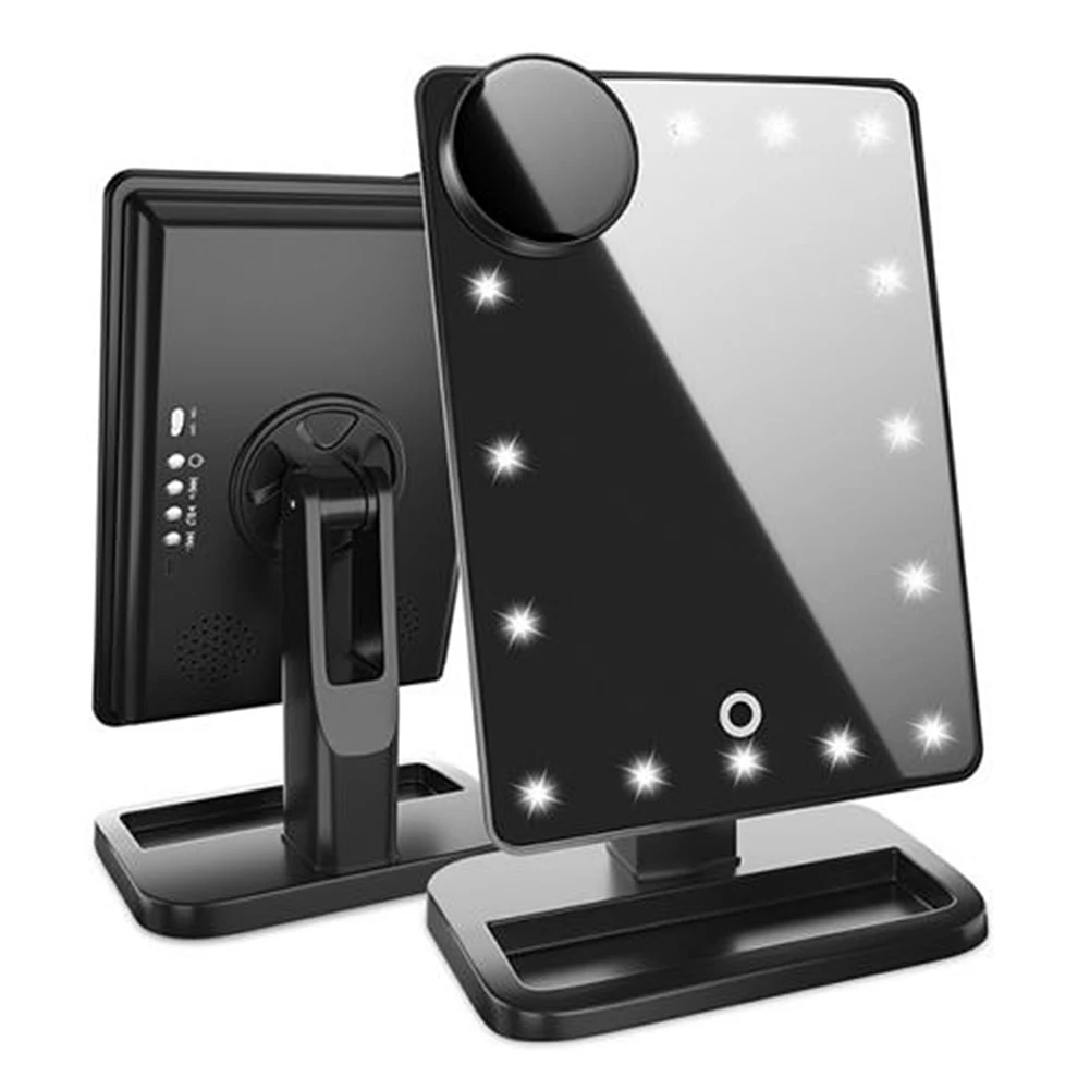 

Dropshipping High Quality 20 LED Makeup Mirror Light Bluetooth 10X Magnifying USB Charging Lights Beauty Tools SMJ