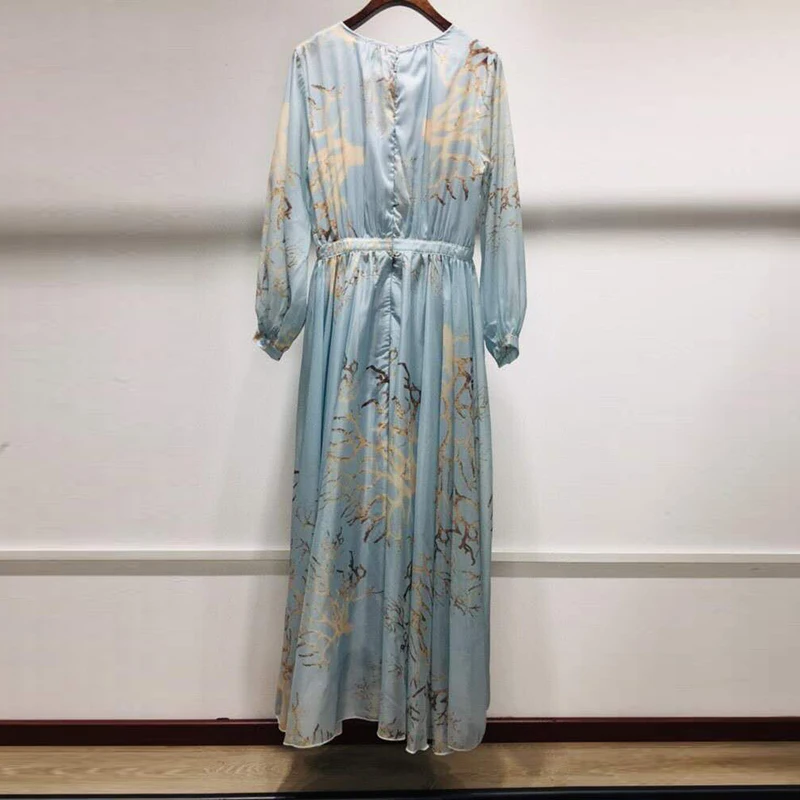 AELESEEN Runway Fashion Women Autumn Dress
