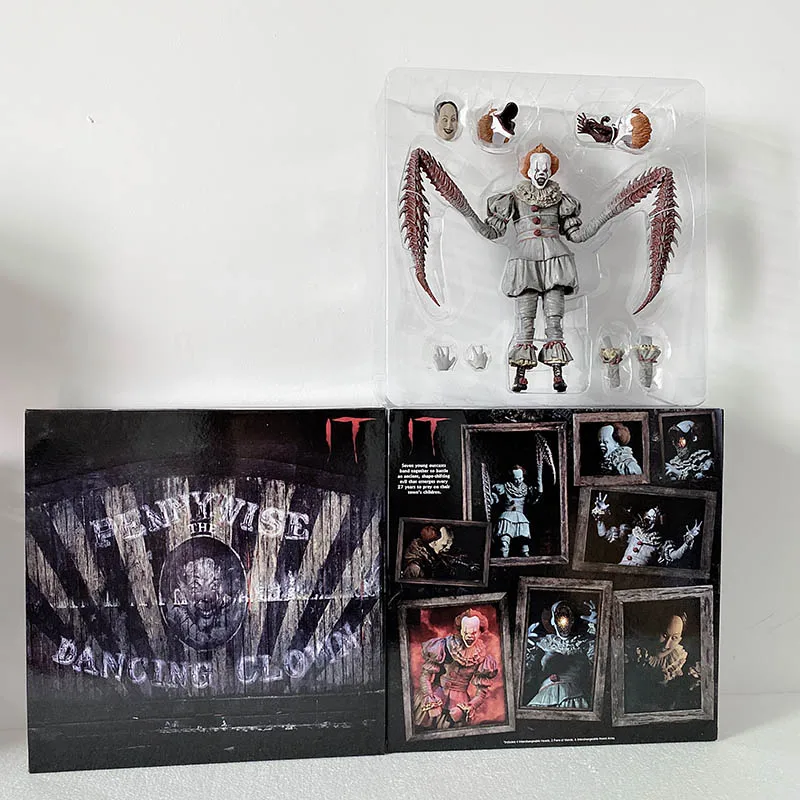 R with box NECA The 13th Friday Джейсон, Фредди Крюгер Leatherface бензопила Джон Карпентер Майкл Майерс это Pennywise Джокер фигурка - Цвет: R with box
