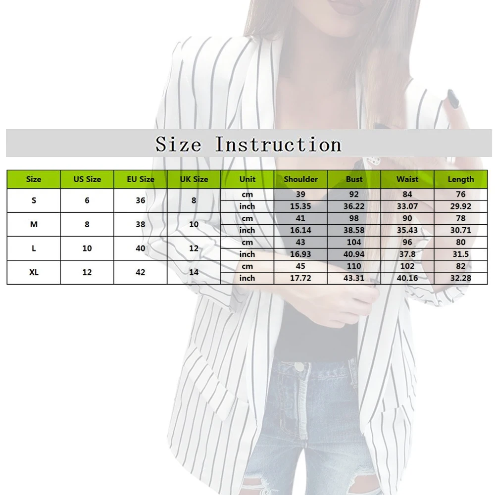 Модный Полосатый стильный блейзер для женщин с длинным рукавом Осень Тонкий Блейзер Пальто Офисная Женская Верхняя одежда куртка пальто женский