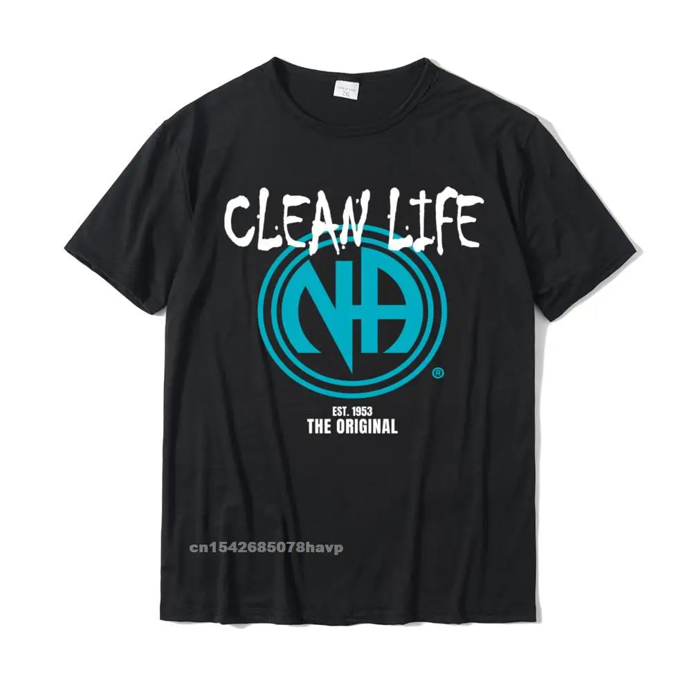 Printed On Cotton Custom Tops Tees Dominant Short Sleeve Man T-shirts Casual ostern Day T-shirts O Neck Drop Shipping Clean Life Narcotics Anonymous NA Hoodie Men Women Gift__2291.Clean Life Narcotics Anonymous NA Hoodie Men Women Gift  2291 black.