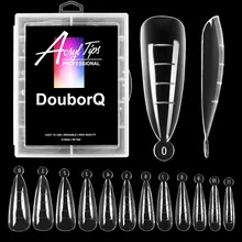 120 pçs molde de construção rápida dicas prego formas duplas unhas falsas capa completa reutilizável limpar manicure ferramentas para extensão gel arte do prego