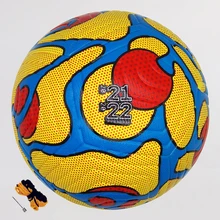 

New 2021 Yellow Soccer Ball Football Match Training Balls Size 5 High Quality PU Seamless Custom LOGO Team Name