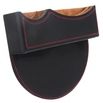 

Universal Car Seat Crevice Pockets Pu Leather Leak-Proof Storage Box Car Organizer Black