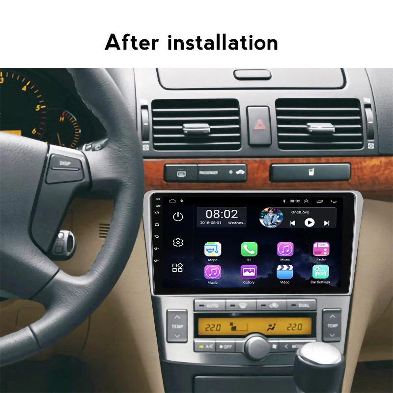 Android 11 для Toyota Avensis/T25 2002 - 2008 автомобильный DVD GPS-навигатор BT WIFI Google play