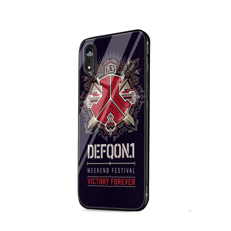 Стеклянный чехол для телефона TPU glass для Apple iPhone 5 5S SE 6 6S 7 8 Plus XR X XS максимальный чехол Defqon 1