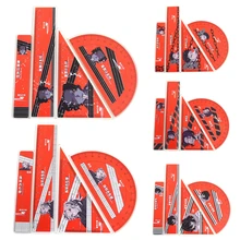 

4Pcs/Set Anime Demon Slayer Acrylic Ruler Triangular Rulers Straight Ruler Measuring Stationery School Office Drafting Supplies