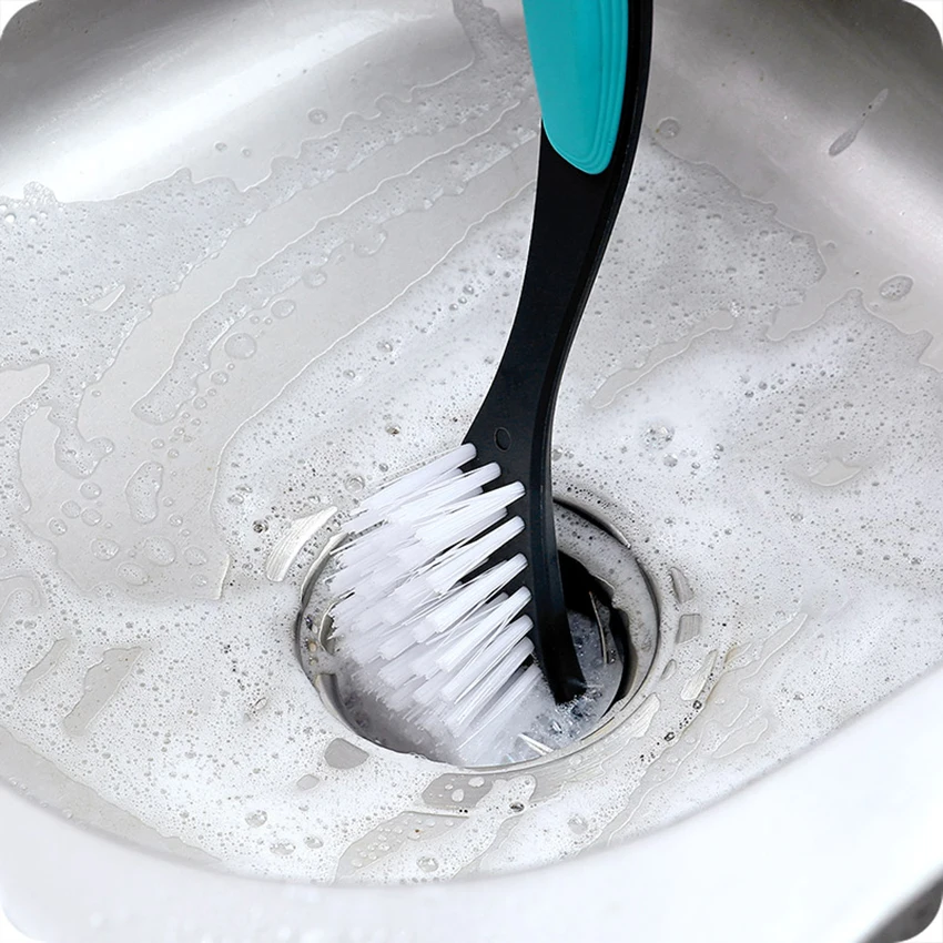 Suction Cup Standing Kitchen Cleaning Brush With Flexible Bristles For Sink  Stove Bathtub Household Long Handle Clean Brush - Cleaning Brushes -  AliExpress