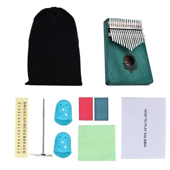 

Kalimba 17 Keys Thumb Piano Pocket Size Beginners Friendly Supporting Bag and Keyboard Musical Instrument