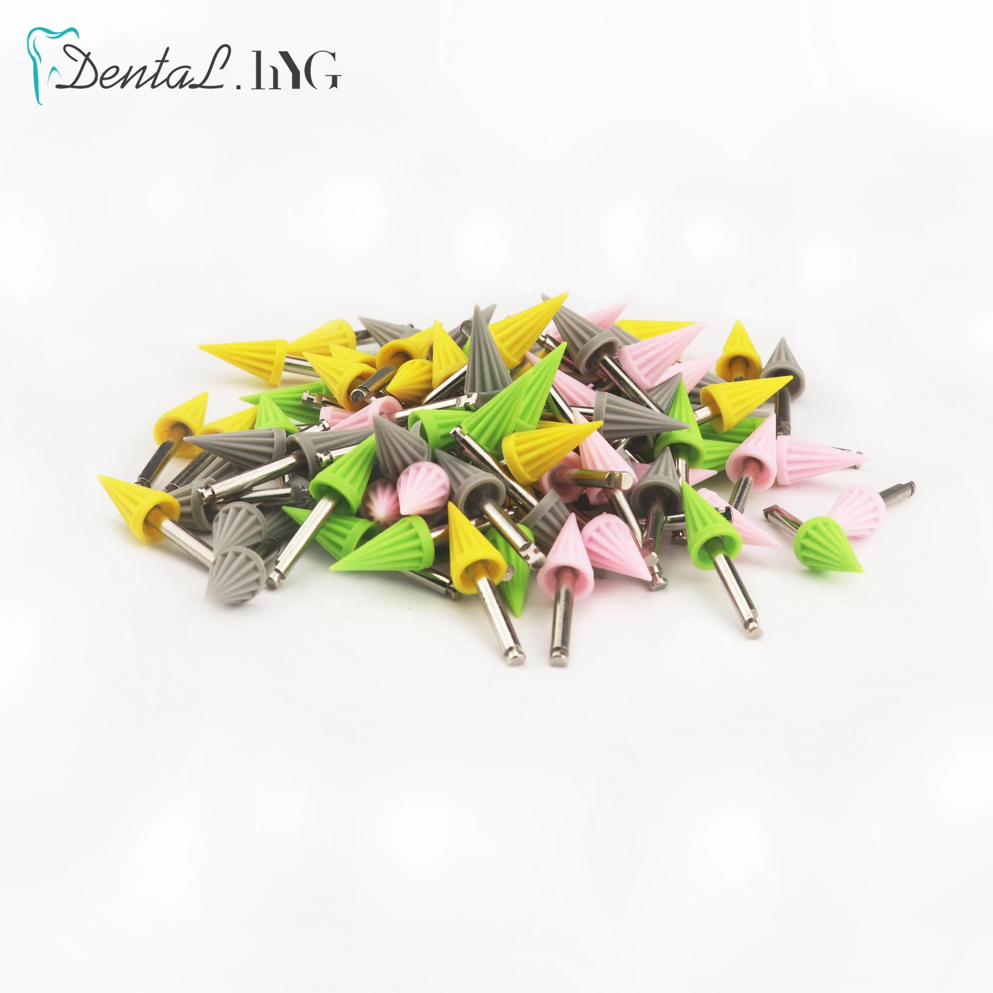 100 Teile/beutel Dental Polieren Pinsel Prophy Pinsel Nylon Borsten Gummi Flache Polierer Oral Reinigung Zähne Bleaching Zubehör – Detail 15
