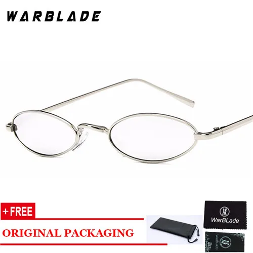silver white WarBLade новые маленькие овальные солнцезащитные очки модные женские мужские винтажные брендовые дизайнерские ретро круглые солнцезащитные очки для женщин и мужчин - Цвет линз: silver white