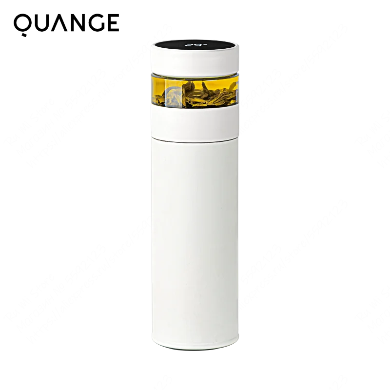 QuanGe Smart Thermos cup Интеллектуальный термос с Дисплеем Температуры заваривать чай кофейная чашка Дорожный термос|Вакуумные фляги и термосы| | АлиЭкспресс