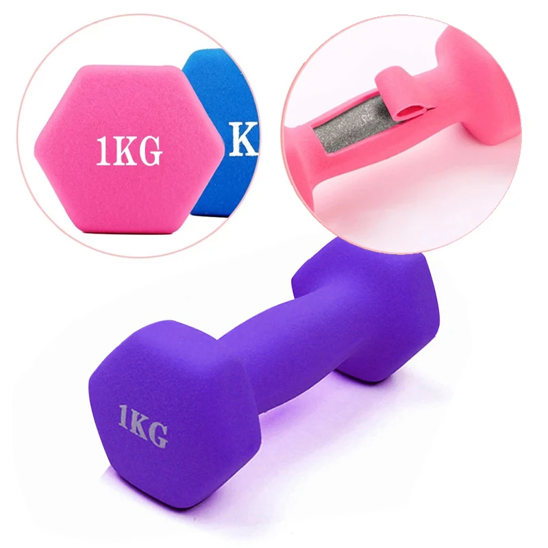 US $23.08 Set of 2 Fitness Dumbbell 05kg 1kg Non Slip Dumbbells Weight Set Neoprene Dumbbell Hand Weights Exercise Training Body Building