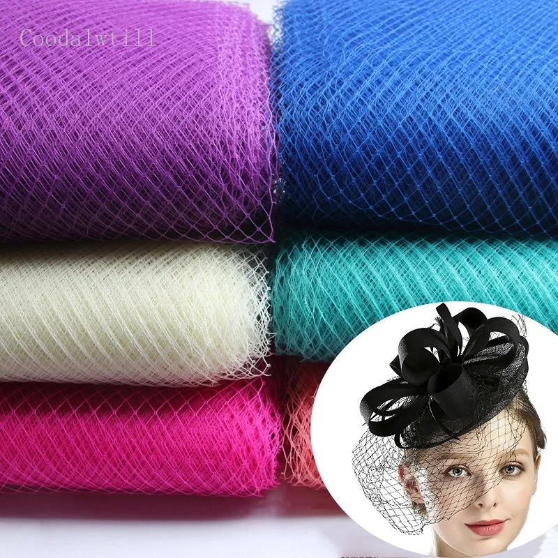 25 см * 1 м Свадебные Millinery плетение русская Veiling Клетка вуаль DIY шляпа отделка