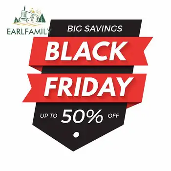 

EARLFAMILY 13cm x 12.6cm for Black Friday Label Price Tag Sale Funny Car Stickers Vinyl Material Decal Suitable for Vehicles