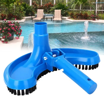 

With Handle Portable Fish Pond Pool Vacuum Head Curved ABS Home Outdoor Smudge Treatment Cleaning Brush Ground Tool Suction Spa