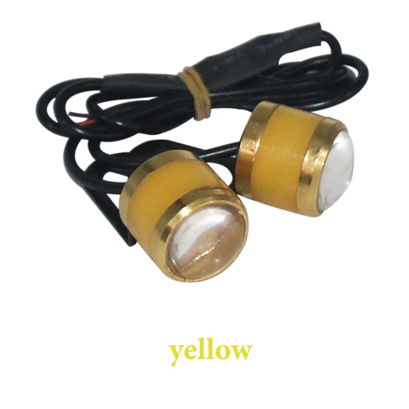 2 шт./лот Авто орлиный глаз стробоскоп вспышка мотоцикл 5630 3SMD DRL Автомобиль DIY стоп-сигнал дневные ходовые огни резерв лампа DC12V - Цвет: Цвет: желтый