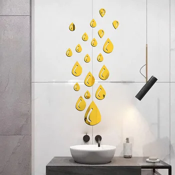 

Water Drop Rain Drop Mirror Sticker DIY Creative 3D Mirror Stickers DIY Wall Stickers Home Decoration