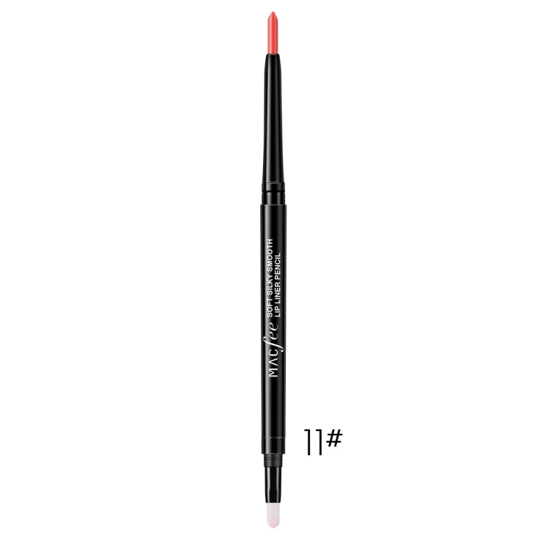 Double-Head Lip Liner Long Lasting Waterproof Non-Stick Cup Pencil Brush Cosmetic | Красота и здоровье