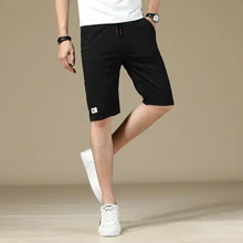 AudWhale Для мужчин летние хлопковые шорты элистичные, средней, посадки Для Мужчин Тренировки Шорты Мужские дышащие тонкие летние Для мужчин шорты больших размеров