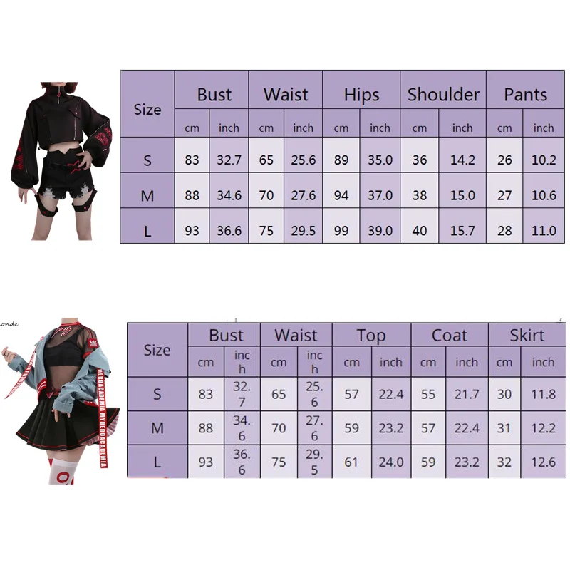 My Hero Academia Himiko Toga Coat Skirt Full Set Synthetic Wig 
