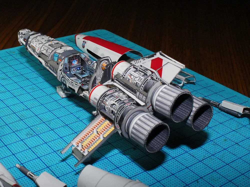 Battlestar Galactica Vipers 2 Viper Mk2 Paper Model DIY Handmade Fancy Toy Garage Kit Paper Handicraft Decoration Military Model