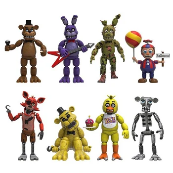 

Five Nighted At Freddy's FNAF Action Figures Doll Toys Foxy Freddy FNAF PVC Game Figure Toys For Children Collection Kids 5cm