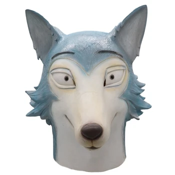

Animal Anime BEASTARS Legoshi The Wolf Face Mask Cosplay Animal Latex Masks Props