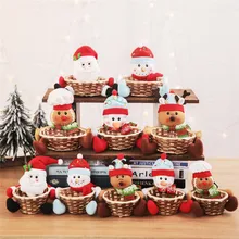 Новые рождественские украшения для дома Санта Клаус снеговик лося фрукты конфеты корзины украшения год Декор Аксессуары