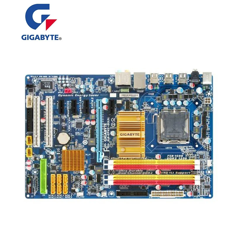 

For Gigabyte GA-EP45-DS3L Original Used Desktop Motherboard EP45-DS3L UD3L P45 LGA 775 DDR2 16G SATA2 USB2.0 ATX